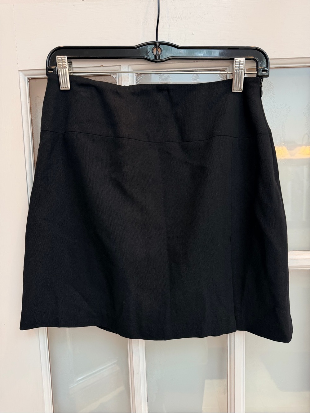 Vintage Armani Exchange Y2K Chic Wool Classic Black Mini Skirt Size 6 Small S